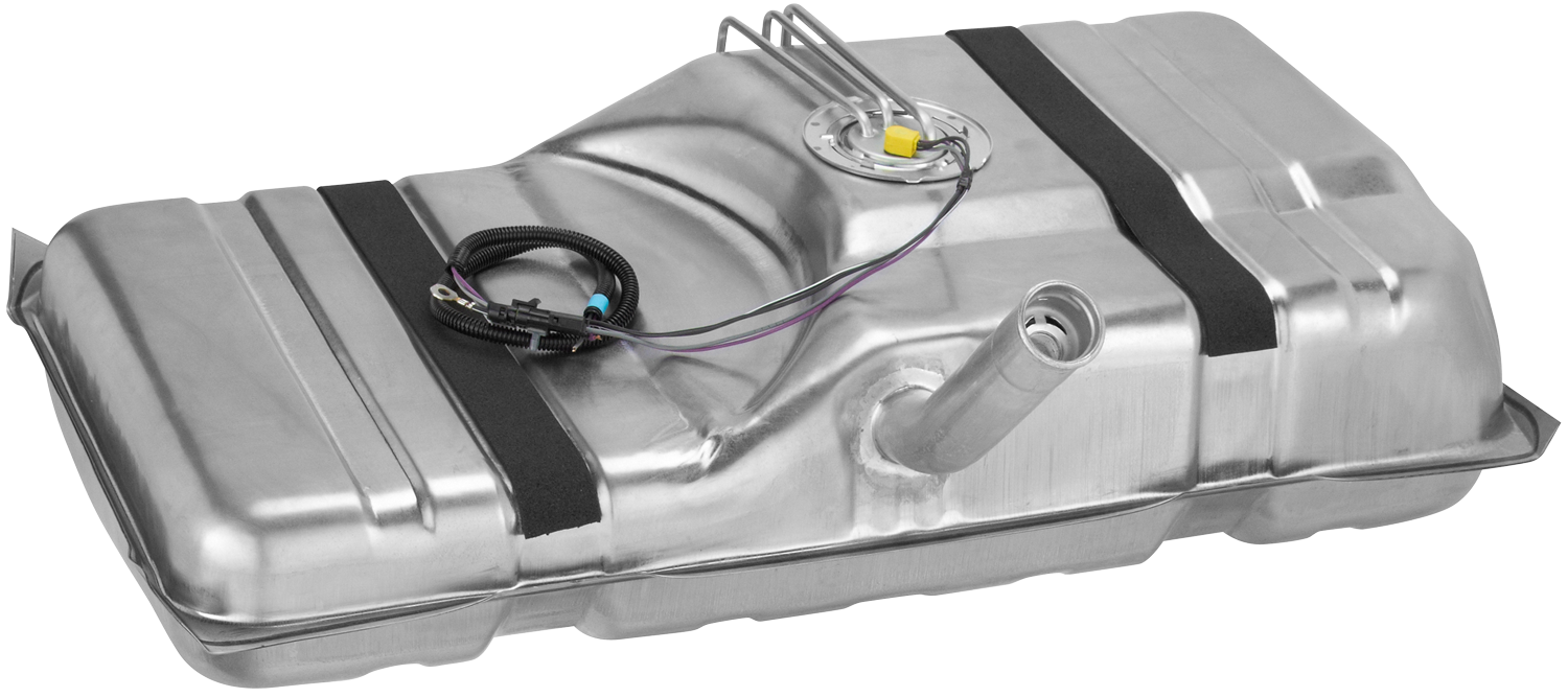Aftermarket steel classic fuel tank assembly including an integrated fuel module