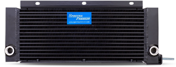 Refroidisseur hydraulique et à transmission noir à barres et à plaques fabriqué sur mesure par Spectra Premium